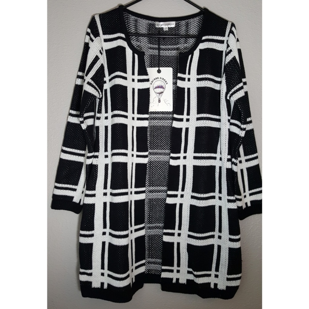 Versatile Checkered Open Cardigan - Picture 1 of 1